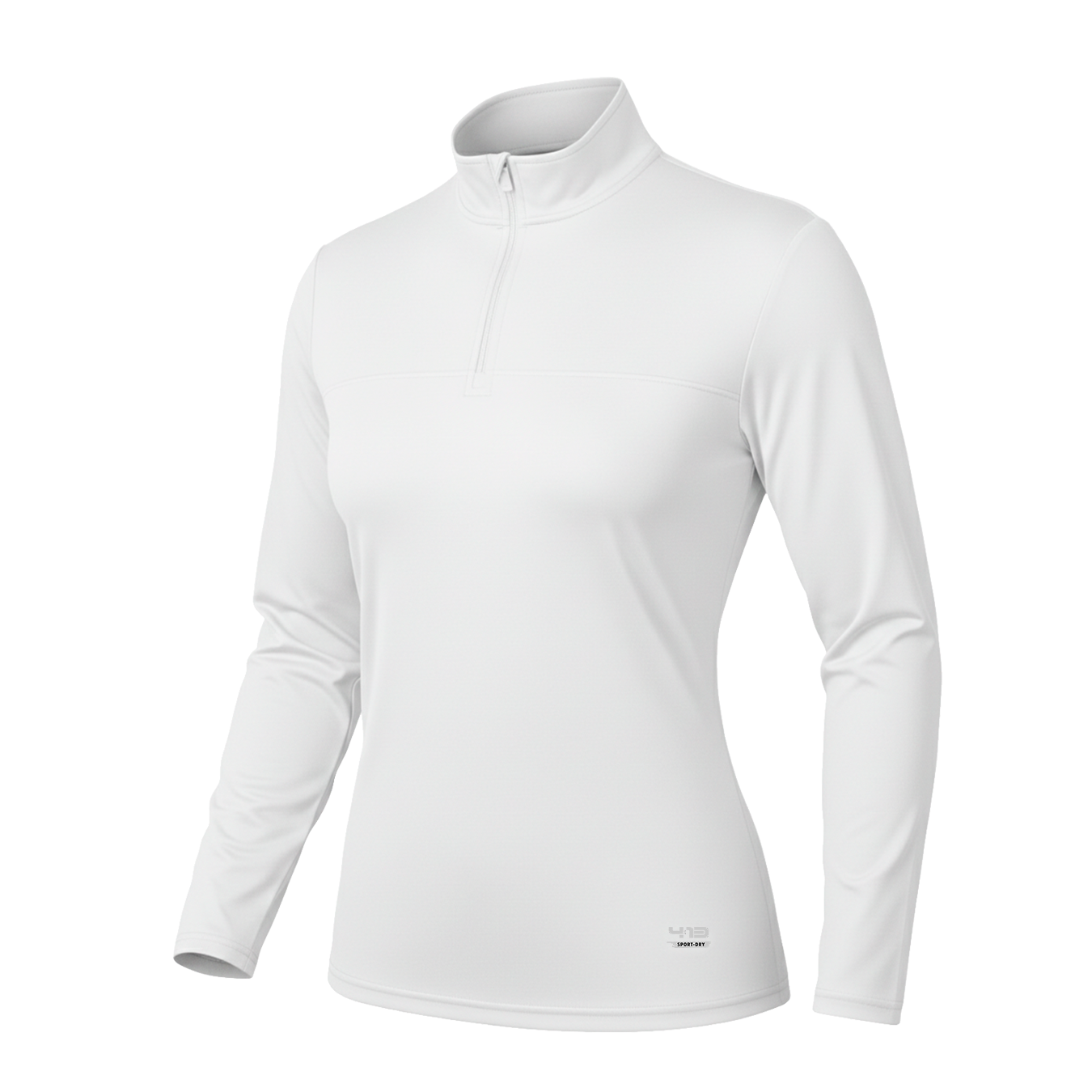 Playera Cuello Alto con Cierre Manga Larga Dama
